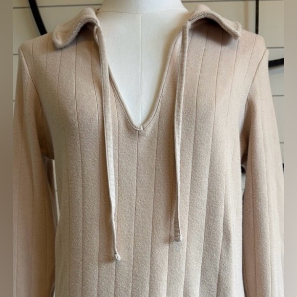 FREE PEOPLE Boho Lazy Days Body-con Maxi Dress in Creamy Cotton Spandex Rib Knit - Picture 3 of 13